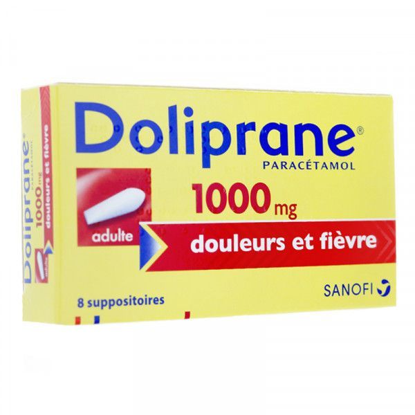 Doliprane Adulte 1 000 Mg (Paracetamol) Suppositoires B/8