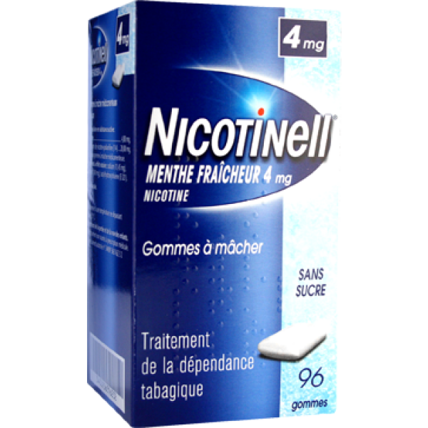 Nicotinell Menthe Fraicheur 4 Mg Sans Sucre (Nicotine) Gomme A Macher Medicamenteuse Gommes A Macher Sous Plaquettes Thermoformees (Pvc/Pvdc/Aluminium