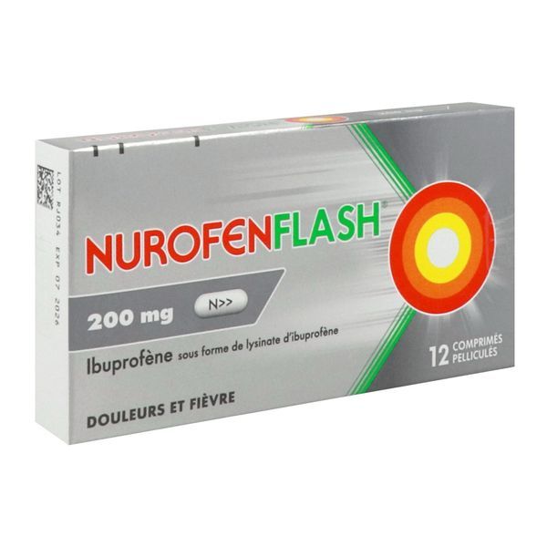 NUROFENFLASH 200 mg comprimé pelliculé B/12