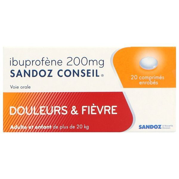 Ibuprofene Sandoz Conseil 200 Mg Comprime Enrobe B/20