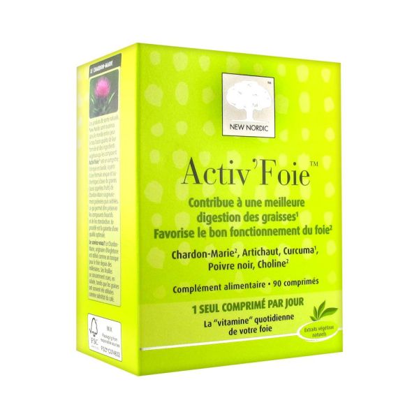 New Nordic Active Foie Systeme Fois/Bile Degradation Des Graisses Comprimes 90