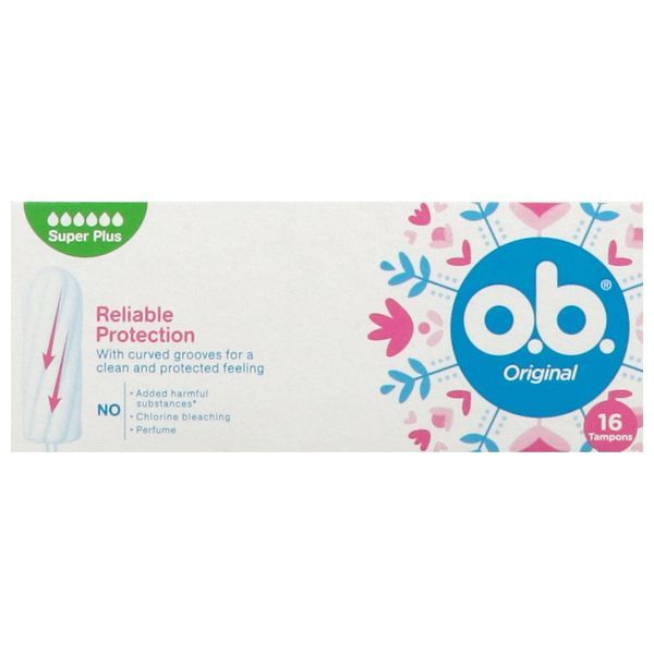 OB COMFORT Tampon périodique à bout arrondi, sans applicateur, superplus, bt 16