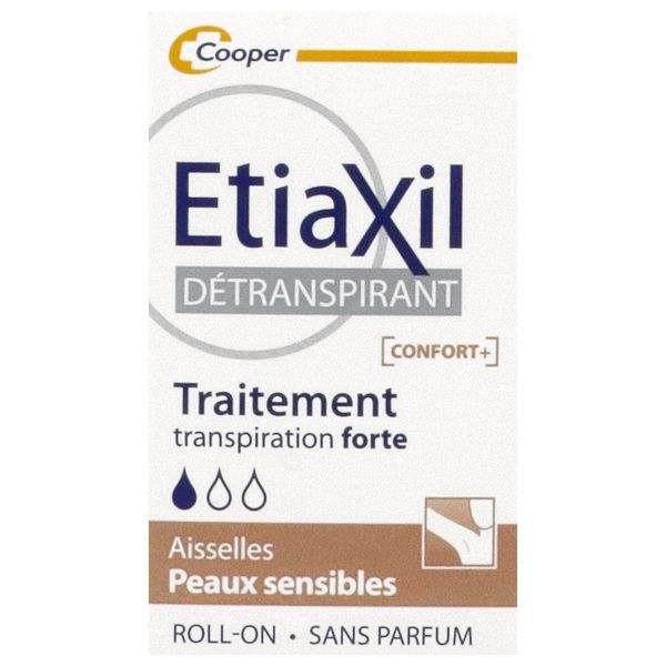 Etiaxil Detranspirant Confort+ Aisselles Peaux Sensibles 15Ml