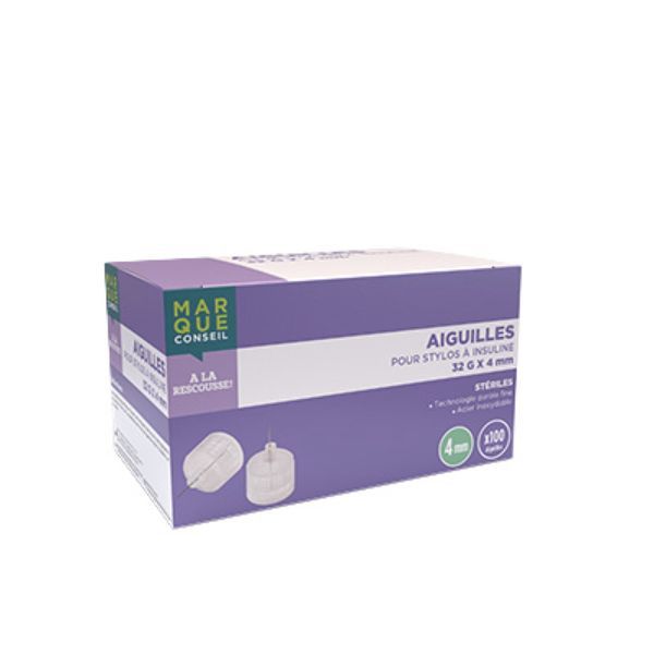 MARQUE CONSEIL Aiguille pour stylo injecteur, 4 mm, bt 100