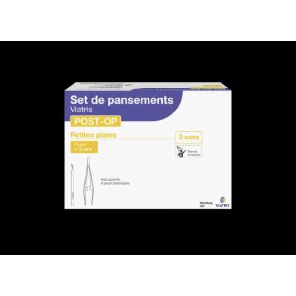 VIATRIS SET DE PANSEMENT Set de nettoyage et de recouvrement pour petite plaie, bt 3