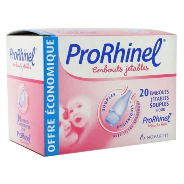 PRORHINEL Embouts jetables mouche bébé (2x20 embouts) - Pharmacie Veau