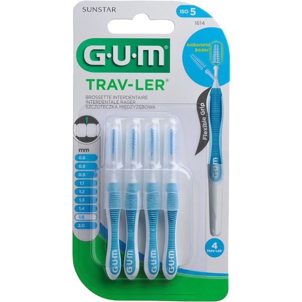 Gum brossettes 1614 trav-ler 4 brossettes de voyage 1.6 mm