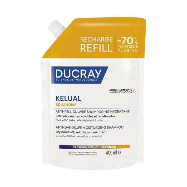 Ducray Kelual Squanorm Antipelliculaire Shampooing Hydratant - Ref 278046 Doypack 400 Ml 1