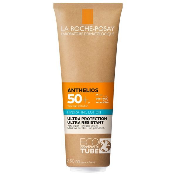 ANTHELIOS LAIT HYDRATANT CORPS SPF 50+ SANS PARFUM Lait hydratant corps très haute protection SPF 50+ tube éco-responsable, tube éco-responsable 250 ml