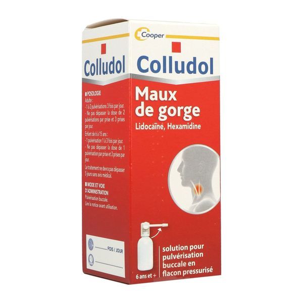 COLLUDOL Solution pour pulvérisation buccale, flacon pressurisé 30 ml avec embout(s) buccal(aux) + valve(s)
