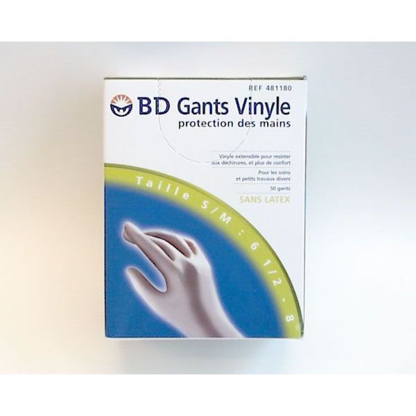 GANTS VINYLE TAILLE S/M BOITE DE 50