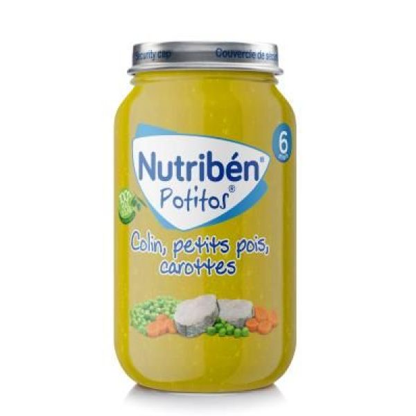 Nutriben Potito Colin Petits Pois Carottes Puree Pot 235 G 1