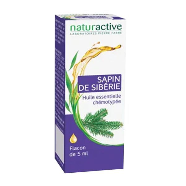 NATURACTIVE HUILE ESSENTIELLE CHEMOTYPEE NON BIO Huile essentielle, complément alimentaire à base de sapin de sibérie, fl 5 ml