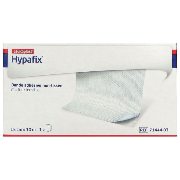 HYPAFIX Bande adhésive multiextensible, hypoallergénique, microporeuse, 10 m x 15 cm, rouleau (ref. 71444-03), unité
