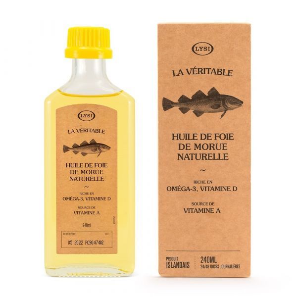 Lysi Véritable huile de foie de morue naturelle - bouteille 240 ml