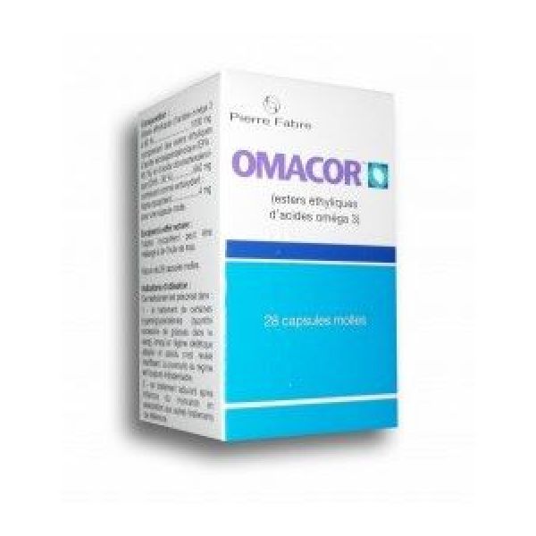 Omacor (Esters Ethyliques D'Acides Omega-3 A 90 %) Capsules Molles B/28