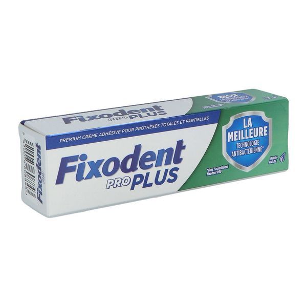 FIXODENT PRO PLUS BARRIERE ANTIPARTICULES Crème adhésive anti-particules pour prothèse dentaire, arôme frais, tube 40 g