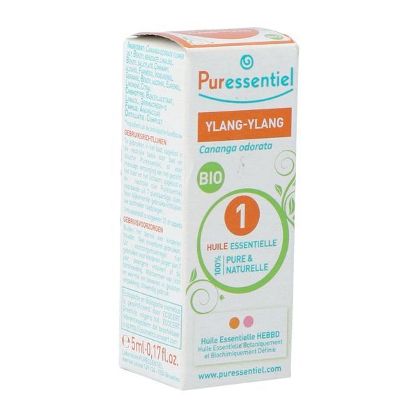 PURESSENTIEL HUILE ESSENTIELLE BIO Huile essentielle d'ylang ylang HEBBD, fl 5 ml