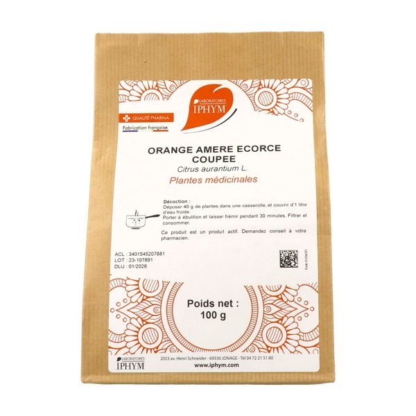 ORANGE AMERE ECORCE IPHYM Ecorce d'orange amère, vrac, sac 100 g