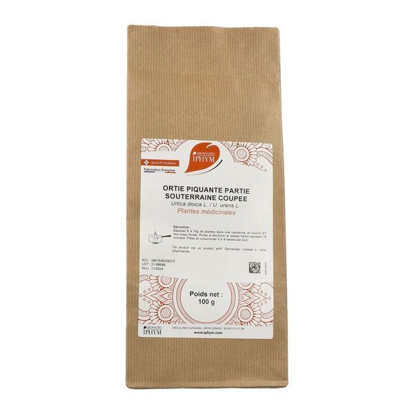 ORTIE PIQUANTE RACINE IPHYM Racine d'ortie piquante, vrac, coupée, bt 100 g