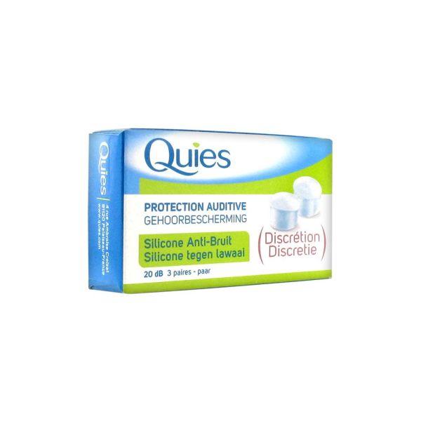 Quies Protection Auditive Silicone Anti-Bruit 3 Paires