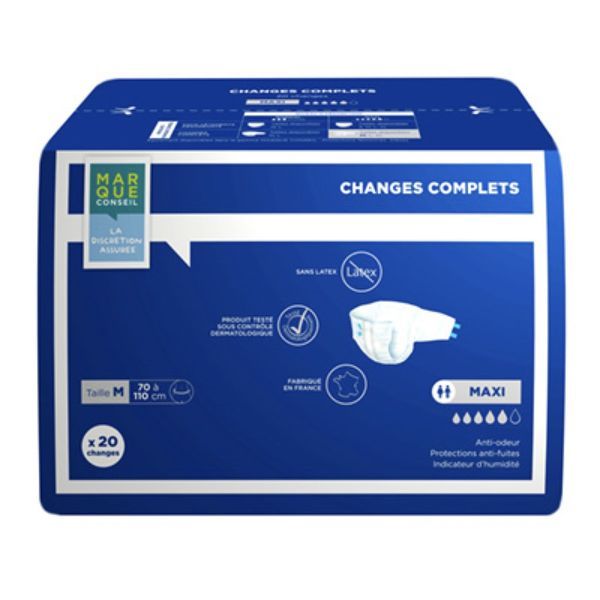 MARQUE CONSEIL CHANGE COMPLET NORMAL Change-complet anatomique pour incontinence, large, sac 20