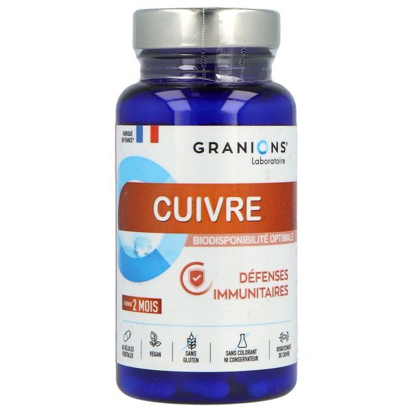 Granions Cuivre 2 mg - 60 gélules