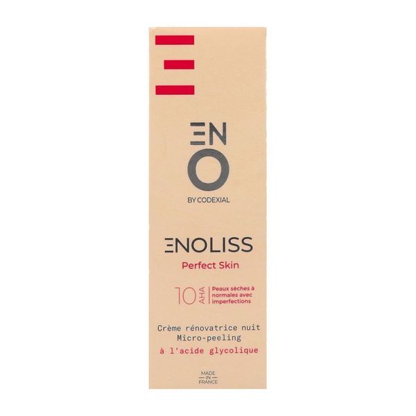 ENOLISS PERFECT SKIN 10 AHA Crème rénovatrice nuit micro-peeling à l'acide glycolique, tube 30 ml
