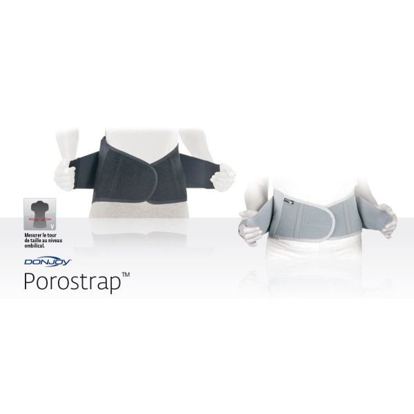 Donjoy Porostrap Ceinture Lombaire 21 Cm Noir Ts 1
