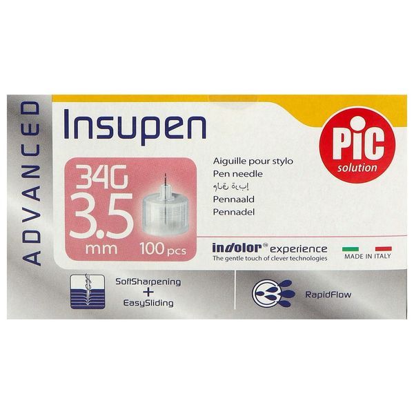 INSUPEN ADVANCED Aiguille pour stylo injecteur d'insuline, G34 x 3,5 mm, bt 100