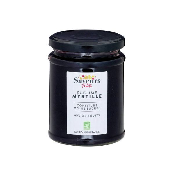 Saveurs & Fruits Confiture Extra de Myrtille confiture moins sucrées BIO - 310 g