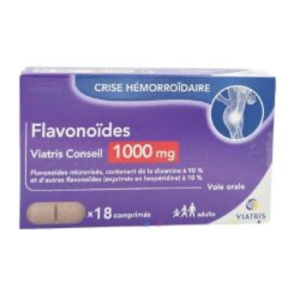 Flavonoides Viatris Conseil 1000 Mg Comprime Pellicule B/18