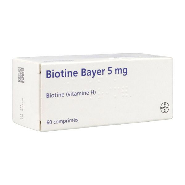 BIOTINE BAYER Comprimé 5 mg, boîte 60