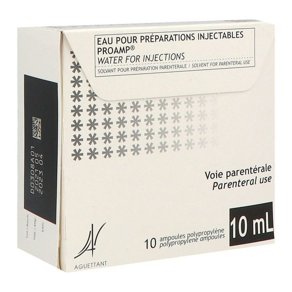 Eau Pour Preparations Injectables Proamp Solvant Pour Preparation Parenterale B/10