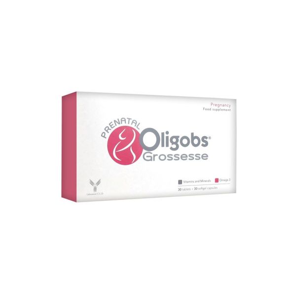 OLIGOBS GROSSESSE COMPLEMENT ALIMENTAIRE BOITE DE 60 (30 COMPRIMES + 30 CAPSULES)