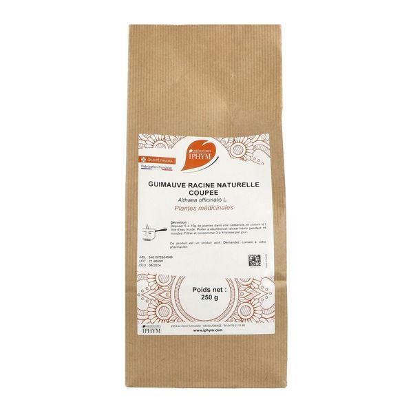 GUIMAUVE RACINE NORD IPHYM Racine de guimauve du nord, vrac, coupée, sac 250 g