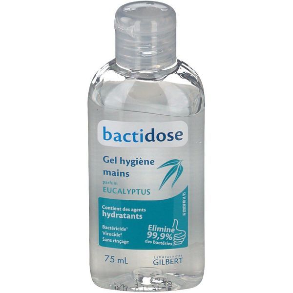 Bactidose Gel Hydroalcoolique Parfume Eucalyptus Flacon 75 Ml 1