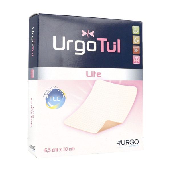 URGOTUL LITE Pansement hydrocellulaire lipido-colloïde extra mince, 6,5 cm x 10 cm (ref. 552186), bt 10