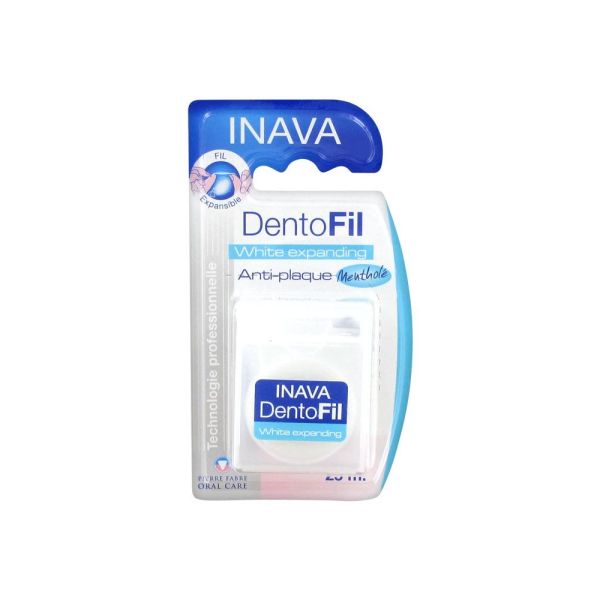 INAVA FIL DENTAIRE EXPANDING ANTI-PLAQUE MENTHOLE 25 M