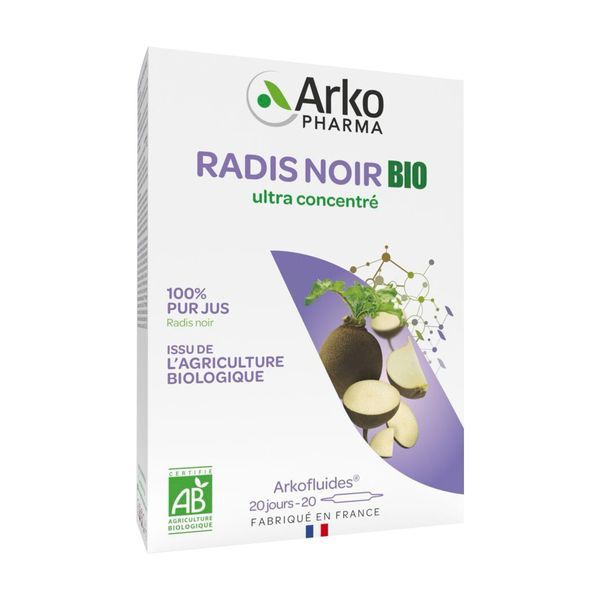 Arkopharma Arkofluides Radis Noir Bio 20 Ampoules