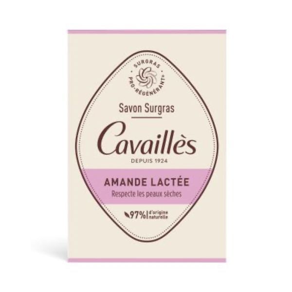 ROGE CAVAILLES SAVON SURGRAS AMANDE LACTEE Savon surgras, notes de lait d'amande, pain 100 g