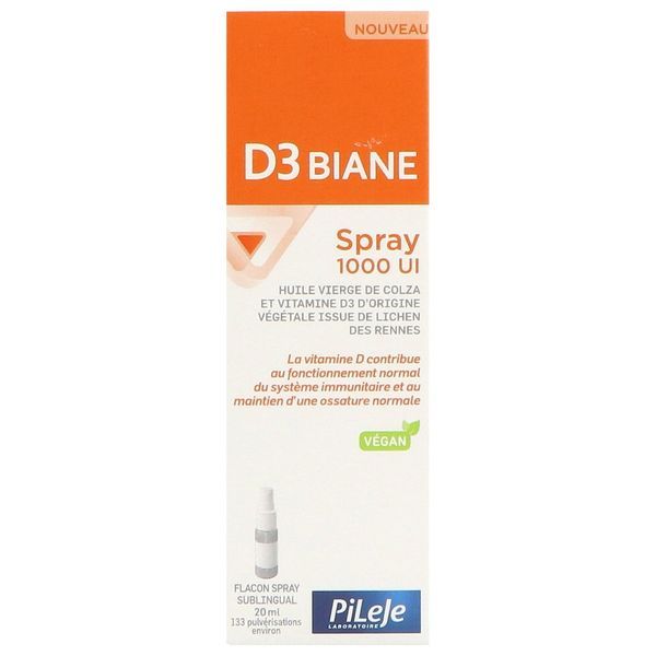 Pilège D3 Biane Spray 1000 UI - Vitamine D Flacon spray 20 ml