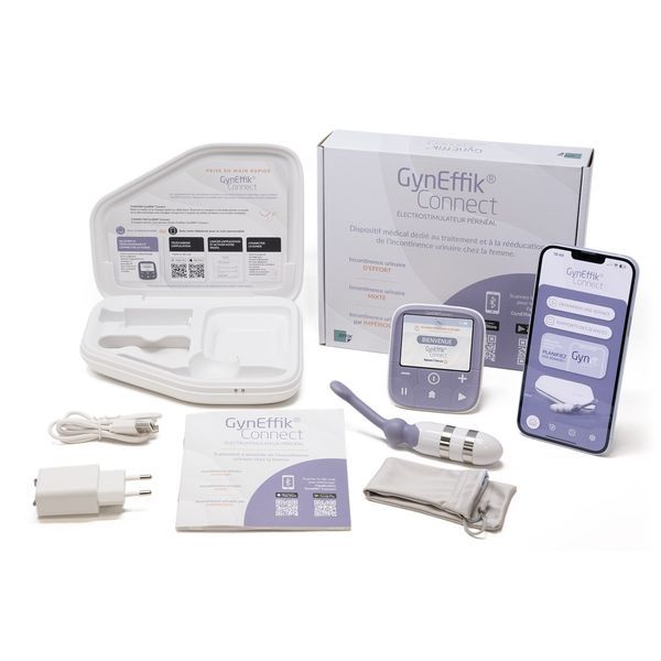 GYNEFFIK CONNECT Electrostimulateur périnéal programmable et connecté, coffret, unité