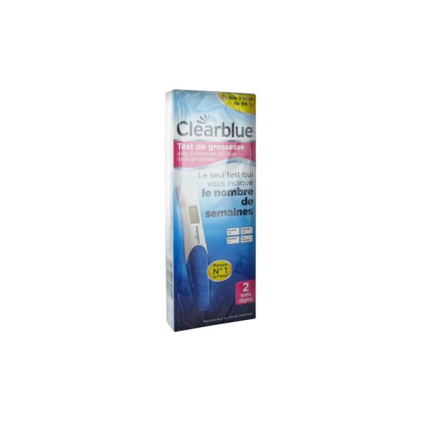 CLEARBLUE TEST DE GROSSESSE DIGITAL PACK ECO BOITE DE 2