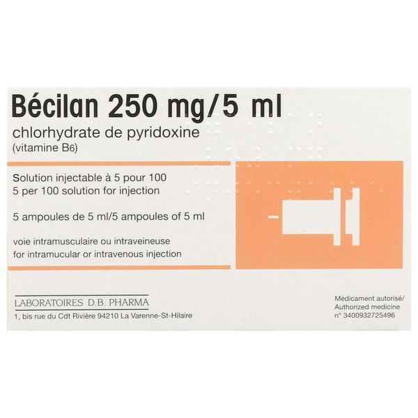BECILAN Solution injectable 250 mg/5 ml, boîte 5 ampoules 5 ml
