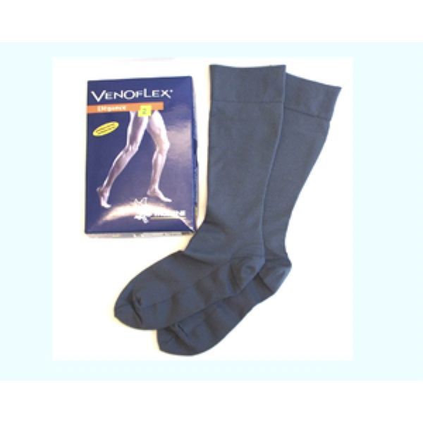 VENOFLEX 2 ELEGANCE Chaussette médicale de compression classe 2, côtelée, pour homme, beige, normal, taille 1, paire