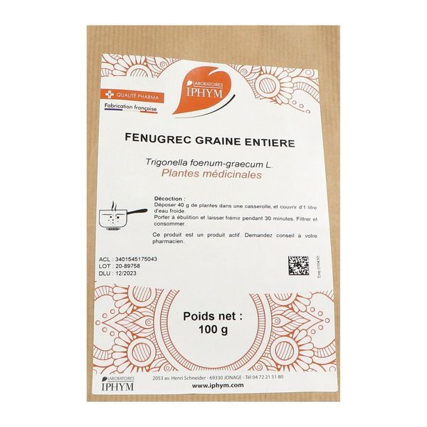 FENUGREC IPHYM Graine de fenugrec, vrac, sac 100 g