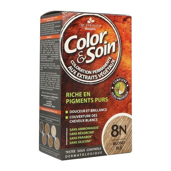 3 Chenes Color & Soin 8 N - Blond blé - 135 ml