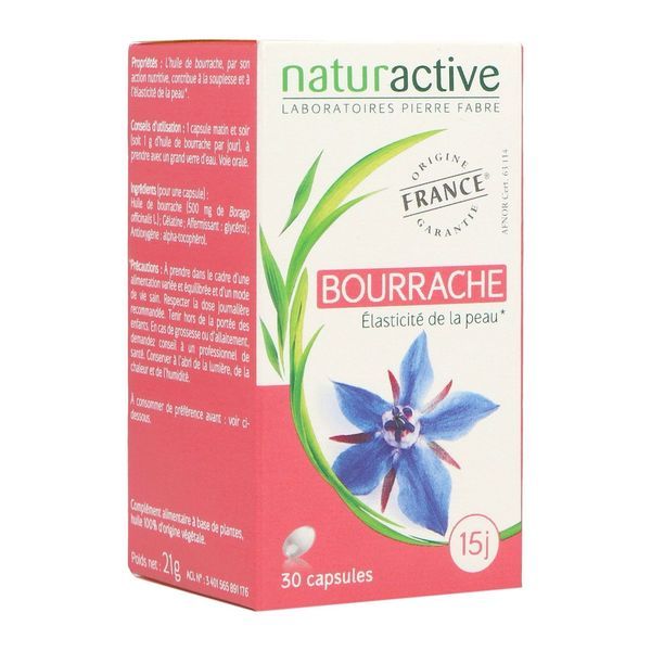 NATURACTIVE CAPSULE BOURRACHE Capsule, complément alimentaire à base de plante, bt 30