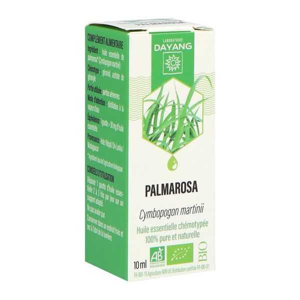 DAYANG HUILE ESSENTIELLE BIO Huile essentielle, complément alimentaire à base de palmarosa HECT, fl 10 ml
